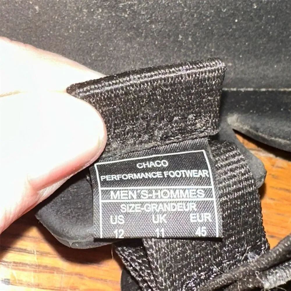 Chaco Men's Chillos Slide Sandals Black Size 12 Casual Summer